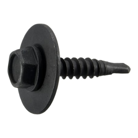 Midwest Fastener M4.2 x 20 mm Hex Hex Machine Screw, Black Oxide Steel, 10 PK 39642